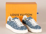 baskets en denim Louis Vuitton à semelles blanches