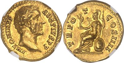 a gold coin with an image of a man on a horse