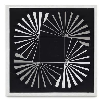 an image of a black and white picture of a square with white lines