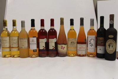 a lot of bottles of wine sitting on a table