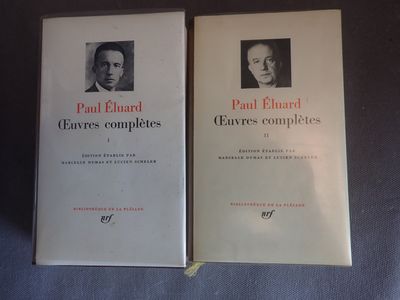 deux livres reliés en toile bleue, ornés d'une illustration représentant un homme et une femme