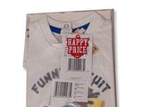 un t-shirt avec une petite voiture imprimée dessus et l'inscription « happy price »