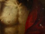 a painting of a man with a crown of thorns on his head
