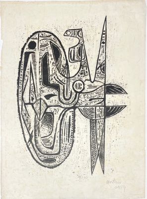 un dessin en noir et blanc représentant une paire de ciseaux sur une feuille de papier