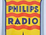 phillips radio sign on the wall of a building with a star