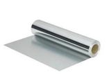 a roll of aluminum foil on a white background