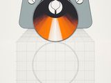 an image of a drawing of a camera with a lens on it