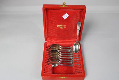 WMF : cuillère à fruits à l'eau de vie en métal argenté.