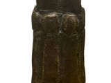 statue of a man and a woman holding hands on a white background