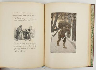 an open book with a picture of a man holding an umbrella