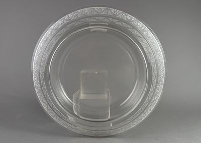 une plaque de verre transparent contenant un petit objet blanc