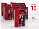a group of six boxes of men ' s health supplements on a white background
