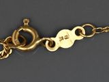 an image of a close up of a gold chain with a clasp