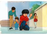 anime scene of a man and a woman and a child