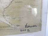 a picture of a map on the wall of a room