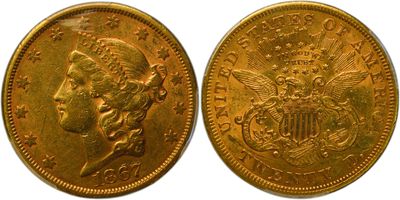 a gold coin with the head of a man in a crown on it