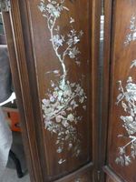 CHINE - Paravent en bois à 4 feuilles à décor incrusté de na… (photo 2)