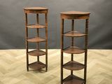 pair of 19th century english oak corner shelves
