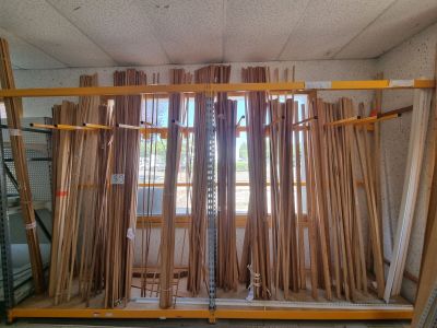 a room that has a lot of different types of wood