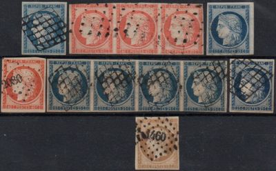 an image of a group of stamps with different designs on them