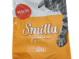 a bag of smillaa cat food on a white background
