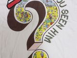 a t - shirt with a question mark on it that says have you seen him?