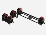 une paire de « dumb dumbs » sur un chariot à roulettes