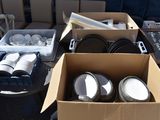 a box full of different items sitting on a table