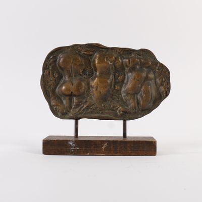 PLAQUE DE BRONZE "SENZA TITOLO" de Ruggiero ALFEI (1922)