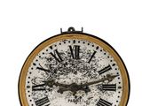a clock with roman numerals on it on a white background