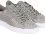 women ' s puma basket weave sneakers in grey