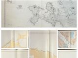 several maps of the world are shown in a series of photographs