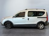 the white van is parked in a room with a gray floor