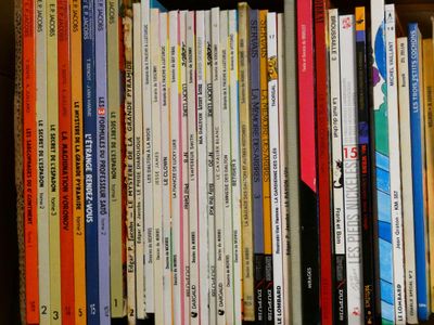 plusieurs livres qui se trouvent ensemble sur une étagère