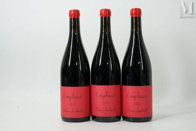 trois bouteilles de vin rouge posées côte à côte sur une table