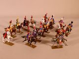 de nombreuses figurines représentant des soldats à cheval