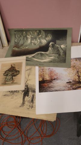 Lithographie L Rouffignat ; gravure « l’insomnie su Kaiser » de H...