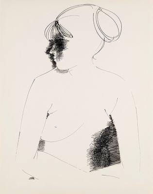 l'image d'un dessin représentant une femme avec un chapeau sur la tête