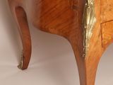 an image of a small wooden table with a drawer on top of it