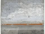 an image of a painting of a gray and orange stripe
