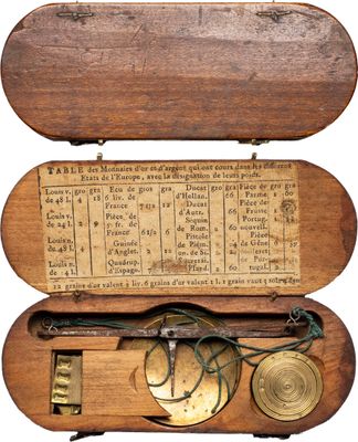 une vieille boîte en bois contenant une horloge