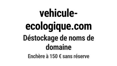 Nom de domaine vehicule-ecologique.