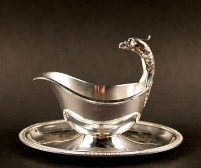 CHRISTOFLE GALLIA, France Saucière et son dormant fixe en mé… - Photo 1