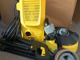 a picture of a yellow and black machine on the floor