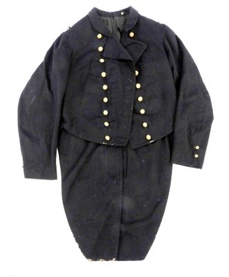 UNIFORMES. Habit à basques d'officier de marine en drap bleu…