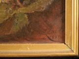 an image of a painting of a woman in a field with a horse