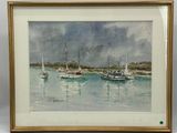 an image of a painting of sailboats in the water