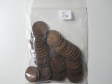 a lot of coins in a bag on the table