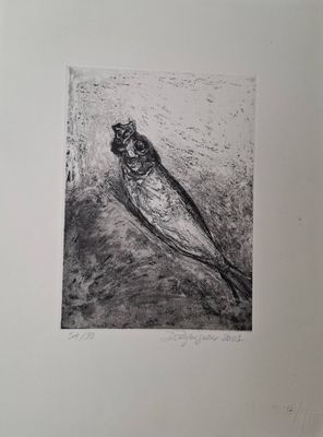 dessin représentant un oiseau perché sur une feuille de papier