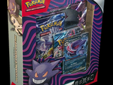 une boîte de cartes Pokémon sur fond noir
